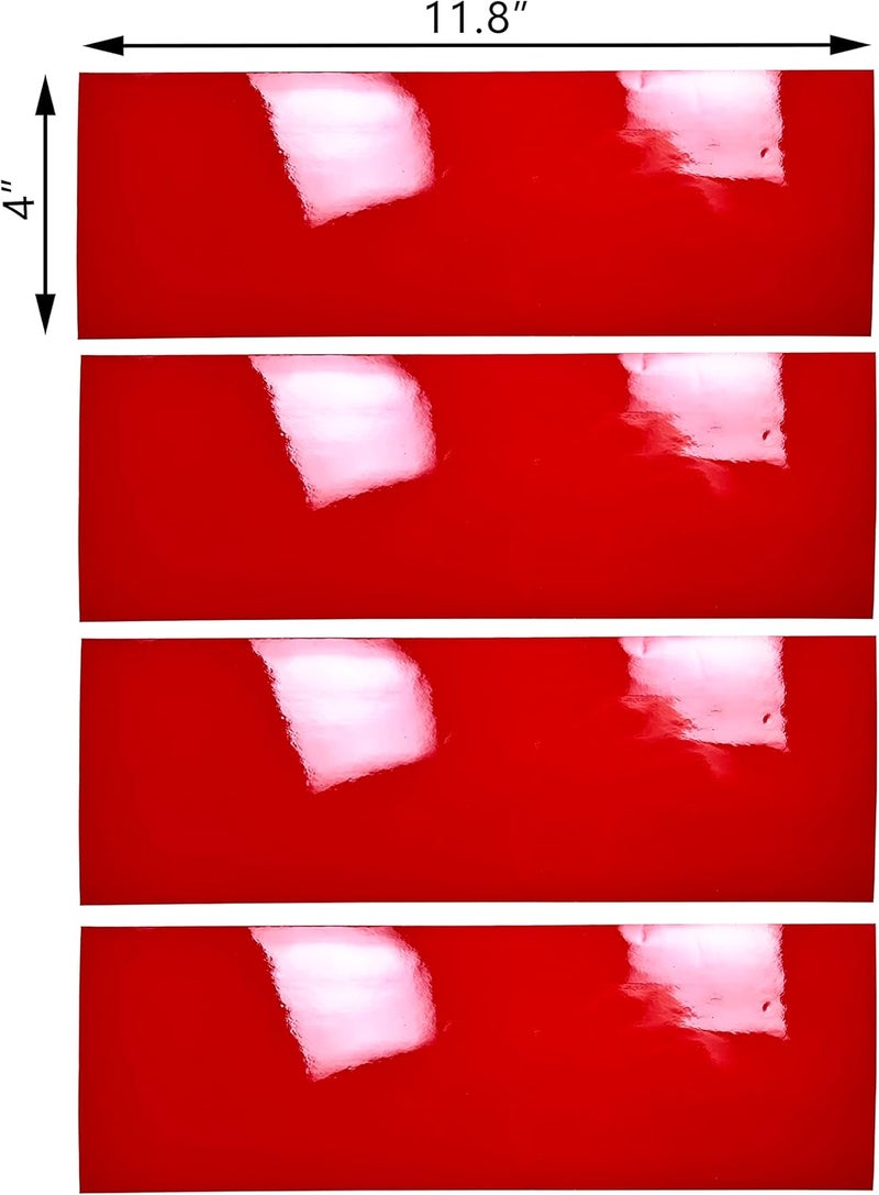 LZLRUN Compatible with Bowtie Logo Wrap Stickers Cut-Your-Own Emblem Overlay DIY Decals for Chevy (11.8 Inch x 4 Inch) (Gloss Red) - Image 5